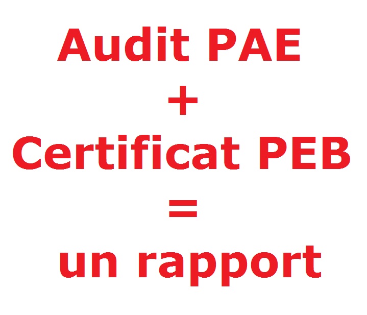 Audit énergétique PAE et certificat énergétique PEB réunis dans un seul rapport